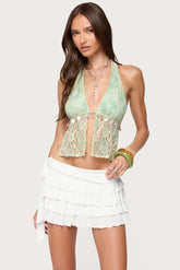 Twilight Lace Split Top